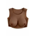 Gender X Undergarments Plate silicone breast vest – D cup – dark skin tone — Photo 2