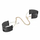 Bijoux Indiscrets Desir Metallique Black – универсальные металлические наручники-браслеты с цепью — Фото 1