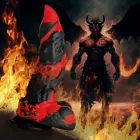 XR Brands Fire Demon fantasy dildo – 27 cm (10.6″) – punane/must — Foto 7