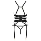Cottelli LINGERIE корсет с подвязками и стрингами – чёрный – 75B/S — Фото 7