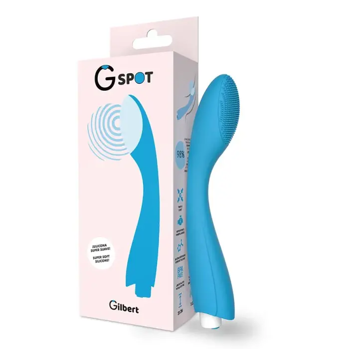 G-Spot Gylbert – laetav G-punkti vibraator – türkiis – 20 cm