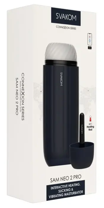Интерактивный мастурбатор Svakom Sam Neo 2 Pro – черный