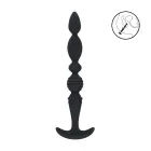 LEVELZ Multi-Textured analinis dildo – lankstus precizitškas modelis – Juodas — Nuotrauka 7