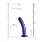 Гладкий силиконовый G-поинт дилдо – 17 cm (7″) – синий — Фото 6