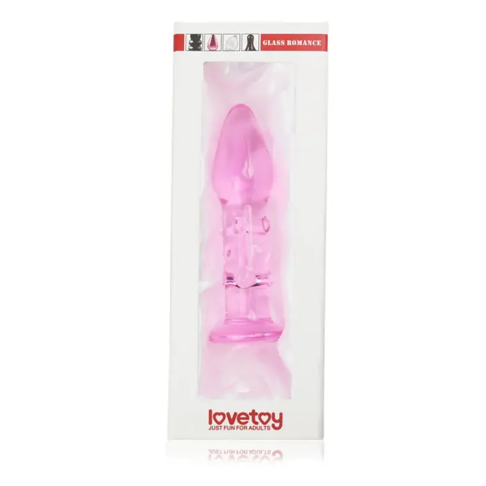 Stikla Romance dildo – 14 cm (5.5″) – Rozā Foto 2