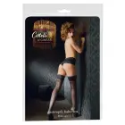 Cottelli Collection Hold-up Stockings with Back Seam & Lace Top – Black — Photo 1