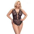 Cottelli CURVES nėrinių bodis su lankeliais – juodas – XL — Nuotrauka 2
