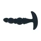 LEVELZ Multi-Textured analinis dildo – lankstus precizitškas modelis – Juodas — Nuotrauka 4
