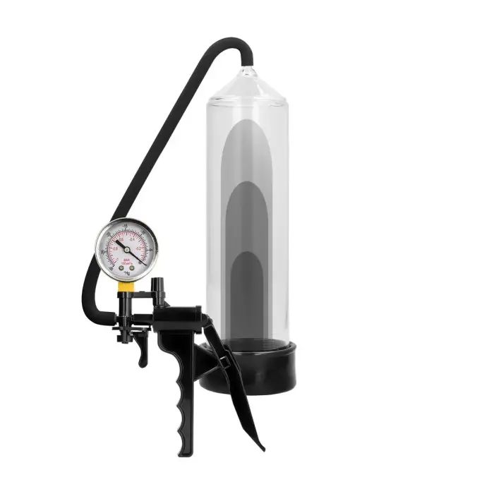 Помпа для начинающих Shots Toys Elite с манометром PSI – 23 cm – черный