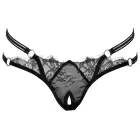 Cottelli LINGERIE открытые стринги с декором из страз – чёрные – M/L — Фото 6