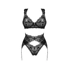 Donna Dream 3-piece Lingerie Set – Black – XL/2XL — Photo 5
