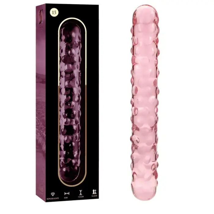 Ibiza Nebula Series Model 15 stikla dildo – 18.5 cm (7.3″) – rozā