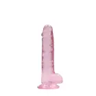 Realistic Dildo with Balls – 18 cm (7″) – Pink — Photo 2