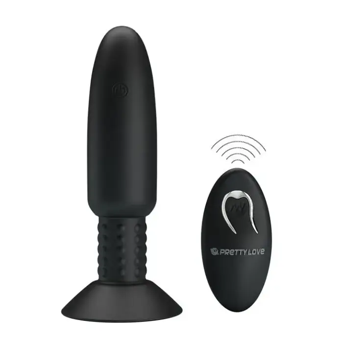 PRETTY LOVE vibruojantis analinis dildo su karoliukais – 12.5 cm (4.9″)