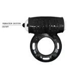 BAILE - Vibrating Cock Ring with 10 Vibration Functions - Black — Photo 5