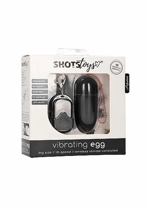 10 Speed Remote Vibrating Egg – 8 cm (3.1″) – Black Photo