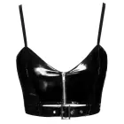 Black Level Shiny Vinyl Top with Buckle and Zip – L — Photo 5