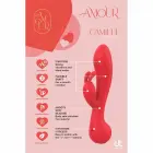 AMOUR Rabbit Vibe Camille divmotoru silikons rozā – 22 cm — Foto 5