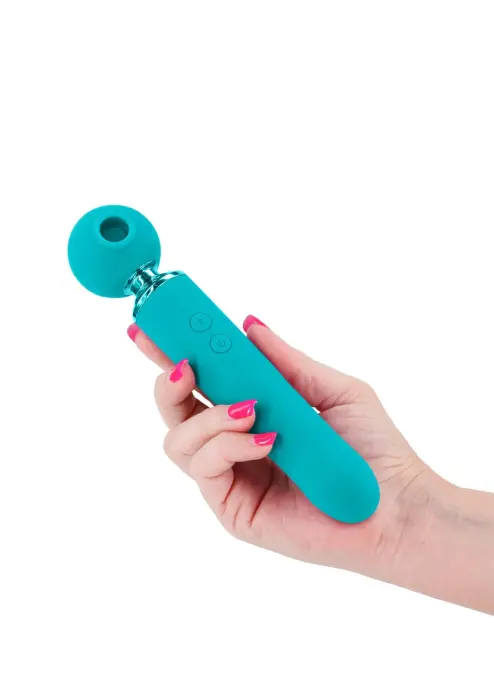 Revel Fae vibrators ar kustību, gaisa pulsa un vibrācijas režīmiem – 18 cm (7″) – zils Foto 4