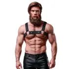 Fetish Submissive Attitude Adjustable Neoprene Chest Harness for Men – Black – One size — Photo 1
