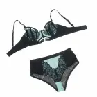 SUBBLIME 955564 zaļš patentēta tīkliņa krūštura komplekts L/XL – elegants push-up dizains — Foto 7
