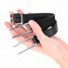 KINK metallist konksuga klamber 11.5 cm – reguleeritav kunstnahast rihm – must/hõbedane — Foto 3