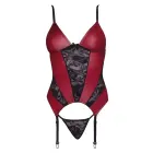 Cottelli LINGERIE Punane/must baskett sukkadega – XL — Foto 3