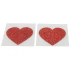 You2Toys Heart Pasties – накладки на соски – блестящий красный — Фото 3
