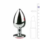 Sinner Gear Silver anālais spraudnis ar rozā kristālu – L – 8.5 cm – Sudrabs — Foto 4