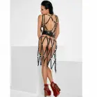 Me-Seduce Scarlett kunstnahast pikkade rihmadega kleit – must – S/M — Foto 2