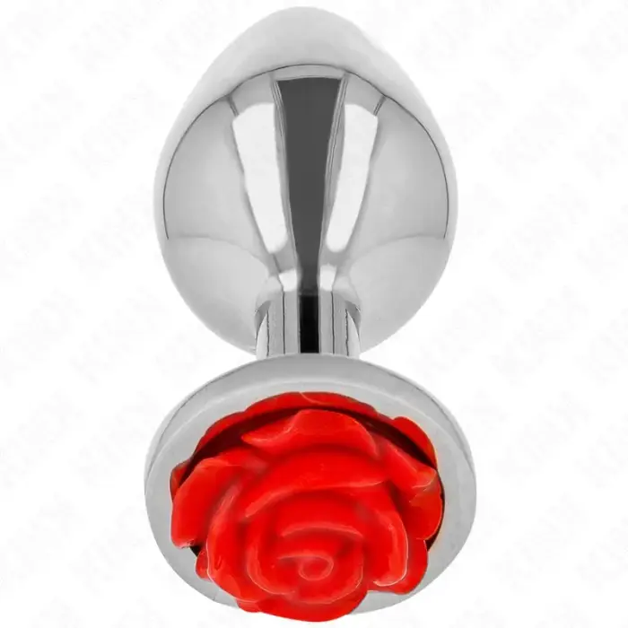 KINK анальная пробка из нержавеющей стали Rose – 7 cm – M – Красный