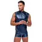 NEK Metallic Matte Sleeveless Shirt – Blue – S — Photo 3