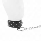 KINK Collar & Leash Set Model 5 Adjustable Silver Studs 36-43 cm – Black — Photo 3