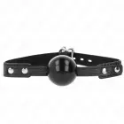 KINK Soft TPE кляп-шар Model 3 – регулируемый ремешок 4см – чёрный — Фото 1