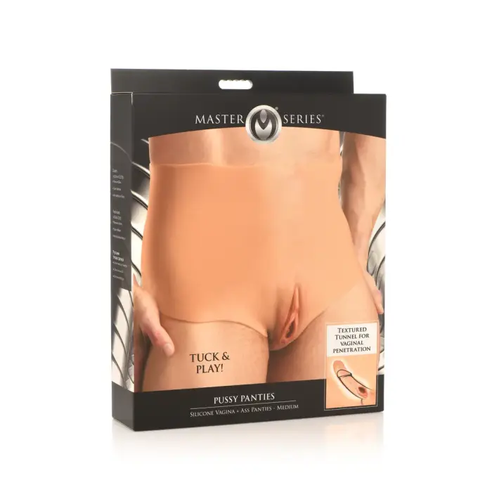 Pussy Panties - Silicone Vagina and Ass Panties - M