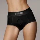 Vibrējoša strap-on biksīšu uzkabe – XS/S – melna — Foto 12
