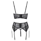 Комплект кружевного бюстгальтера Cottelli Lingerie с цепочкой со стразами – 90B/XL – чёрный — Фото 8