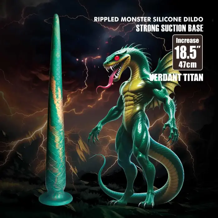 Power Monsters Verdant Titan – 47 cm Rievots Monster silikona dildo Foto 2