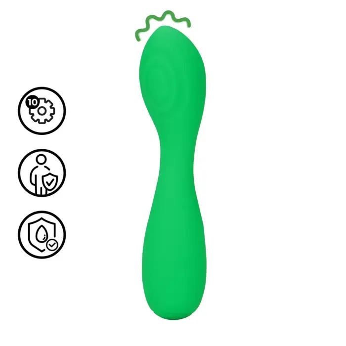 Loveline Mini Flexible Vibrator Green Bliss – компактный гибкий силиконовый вибратор – зелёный