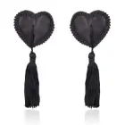 Širdies formos spenelių lipdukai su kutais – juodi Photo