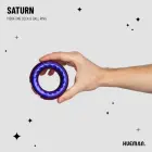 Hueman Saturn Vibrating Silicone Ring Intimate System – Black — Photo 2