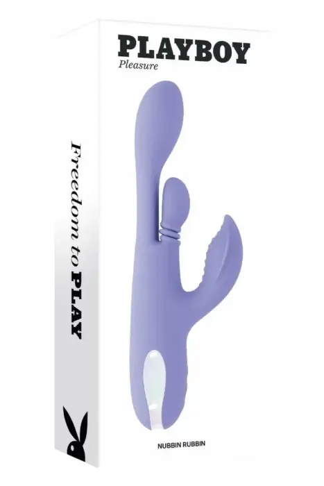 PLAYBOY Nubbin Rubbin Multi-Function Intimate Machine, 3 Motors, Purple, 24.1 cm