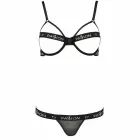Passion Kyouka atvira liemenėlė ir stringai – juodas – L/XL — Nuotrauka 4
