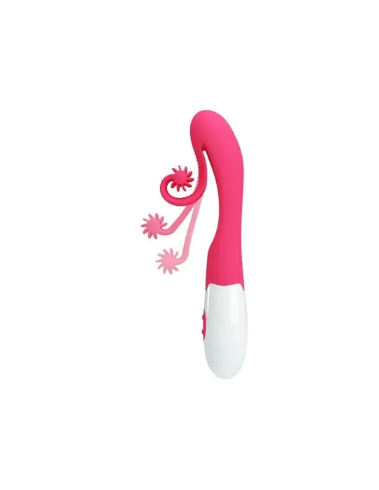 ROMANCE rozā vibrators un stimulators – 30 ātrumi Foto 3