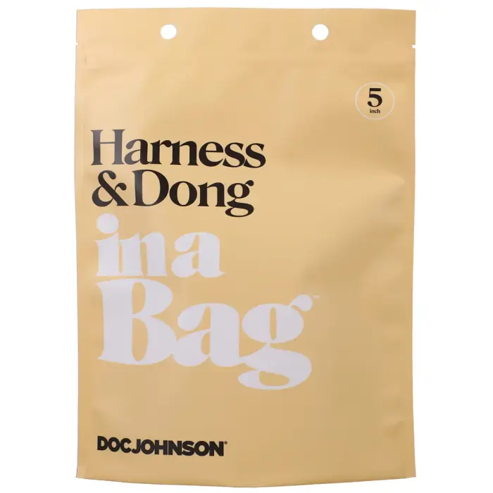 Rakmete ja dildoga strap-on komplekt – must