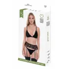 Baci 3 PCS. ECO Bra, Garter & Panty Set – Black – S/M — Photo 3