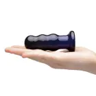 Glas Vibrating Beaded Plug – стеклянная анальная вибропробка с пультом – 9 см — Фото 5