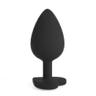 Cuore – Anal Plug with Interchangeable Jewels – L – 9.5 cm – Black — Photo 3