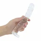 Gildo No. 34 tekstūruotas stiklinis dildo – 19 cm (7.5″) – skaidrus — Nuotrauka 10
