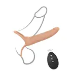 Naked Vibrating Double Trouble – реалистичный силиконовый анальный вибратор с пультом – 17 см — Фото 6